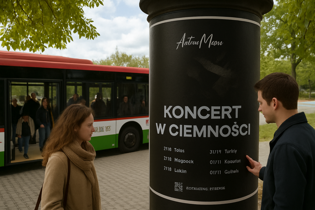 Plakatowanie na słupach reklamowych w Lublinie